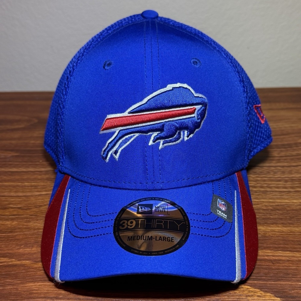 New Era Buffalo Bills 39THIRTY Hat Blue Sideline Stretch Fit M/L NFL Cap NEW